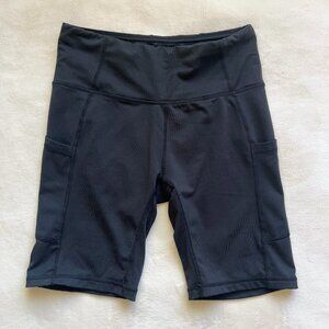 Baleaf 8" Biker Shorts with Pockets in Black | Size S
